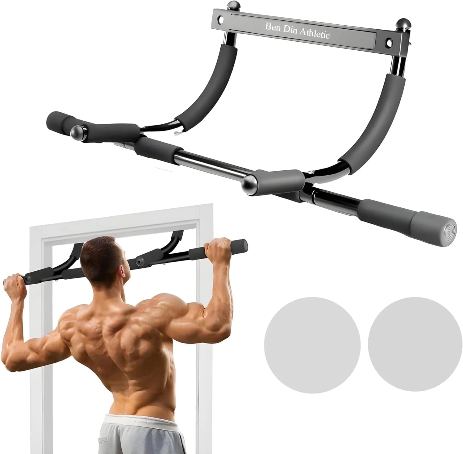 Versatile Black Doorway Pull-Up Bar - Ultimate Portable Fitness Solution