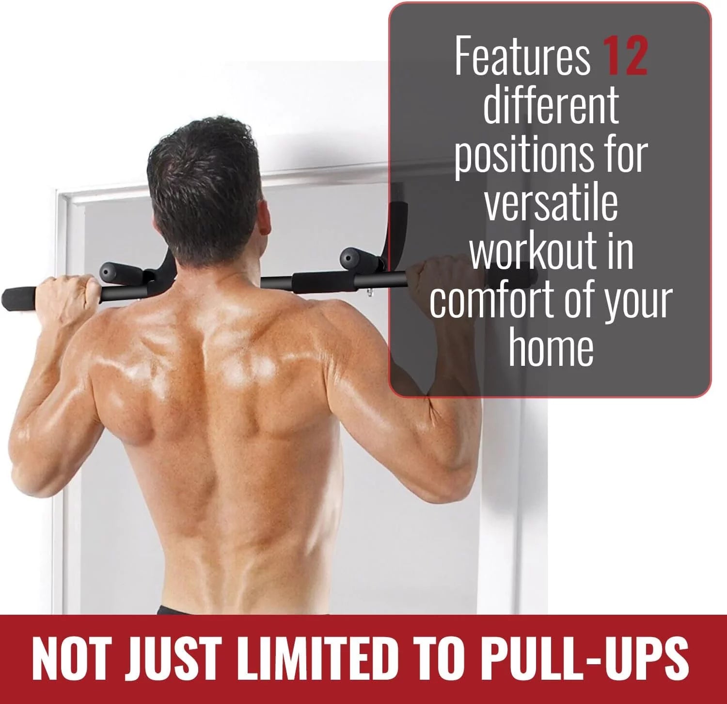 Versatile Black Doorway Pull-Up Bar - Ultimate Portable Fitness Solution